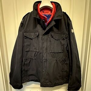 🔥SOLD🔥 Moncler Auguste | Size 6 24.5” Ap to Ap| Field Jacket/Removable